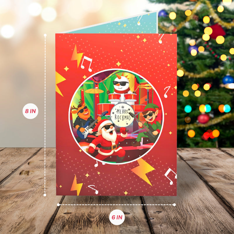 Christmas Rock Band - 6x8"