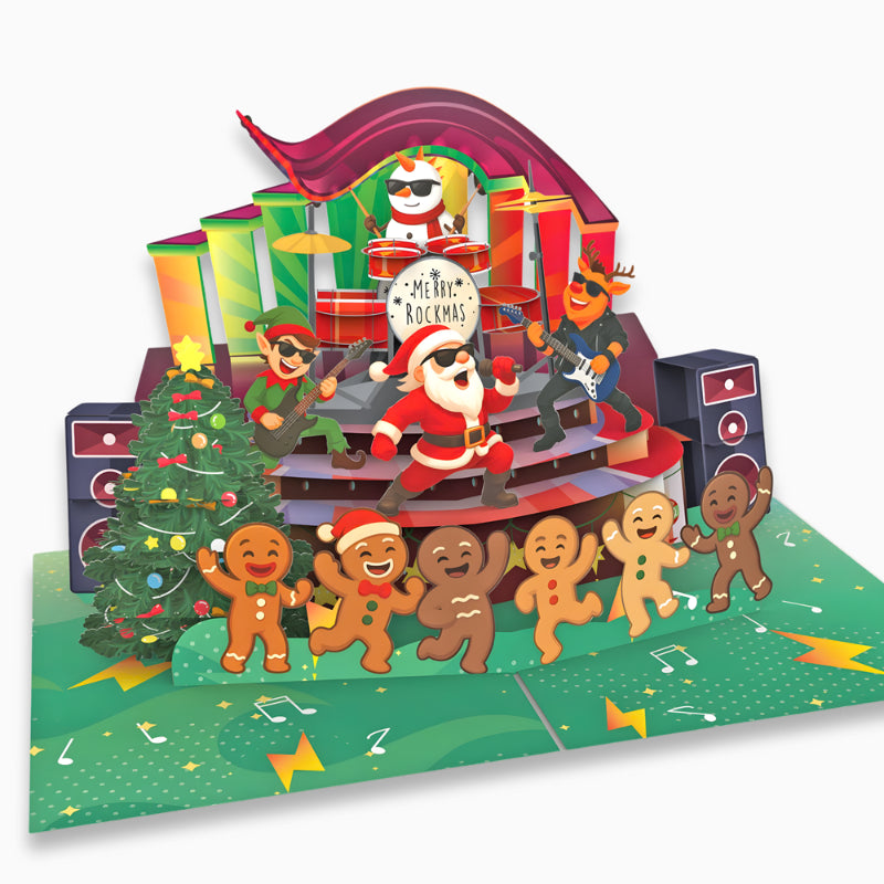 Christmas Rock Band - 6x8"