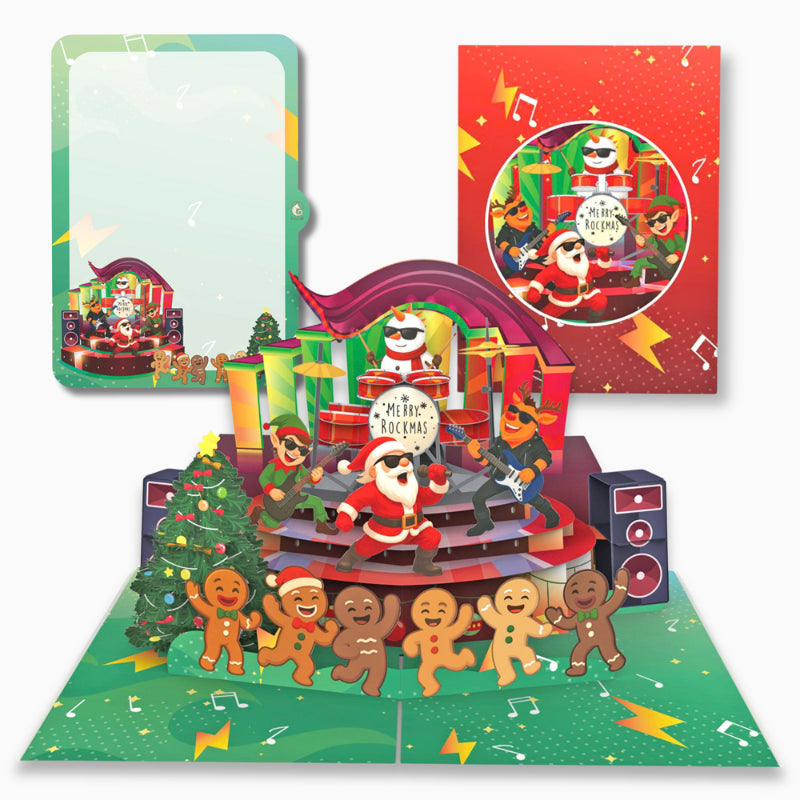 Christmas Rock Band - 6x8"