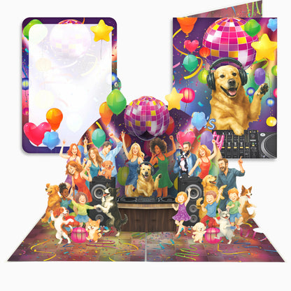 Festive Celebration with Pets & Friends - 6x8"