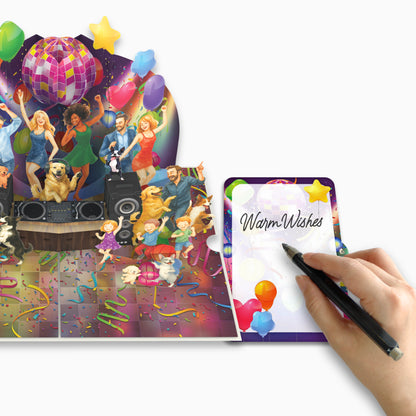 Festive Celebration with Pets & Friends - 6x8"