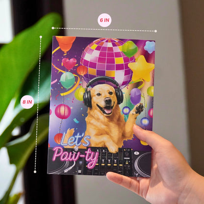 Festive Celebration with Pets & Friends - 6x8"