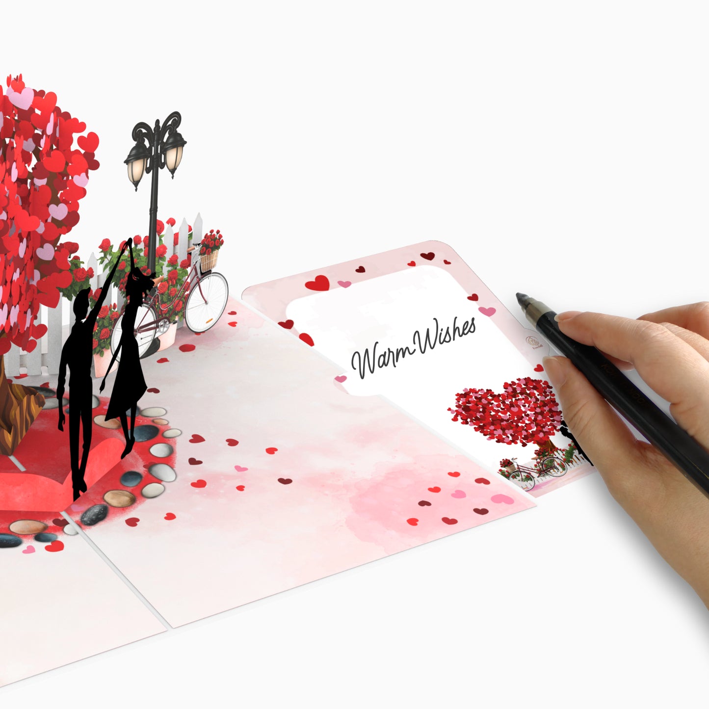 Romantic Couple Dancing Under Heart Tree - 6x8"